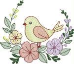 Matriz de Bordado trio passarinhos - Imagem 3