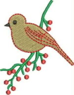 Matriz de Bordado trio passarinhos - Imagem 2