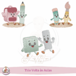 Trio para Matrizes de Bordado Volta às Aulas