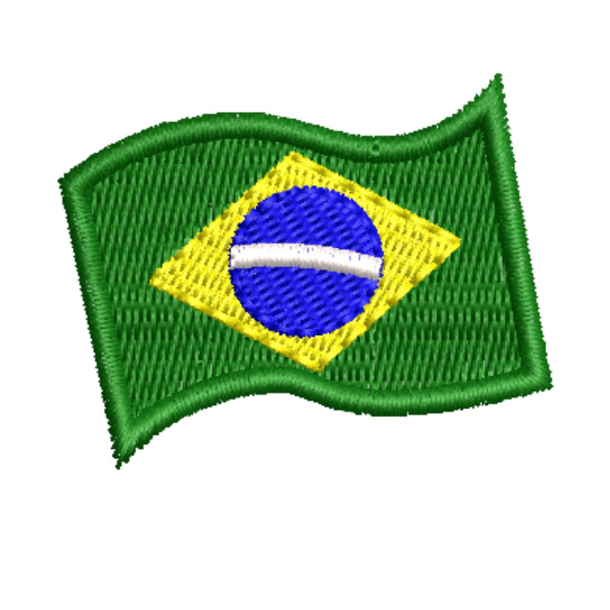 DIVIDIDO EM 4 PARTES (10) Matriz de Bordado Bandeira do Brasil Cód 01392 - Imagem 1