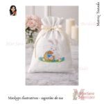 Matriz de Bordado - Coelho com Cesto de Corações