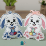 Projeto na Bordadeira Porta Ovinho Coelhinho Páscoa. - Imagem 3