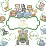 Matrizes de Bordado - Coleção Safari com Animais Fofos
