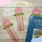 Matriz Projeto Porta-Lixas e Marca-Páginas Rosa Pequeno