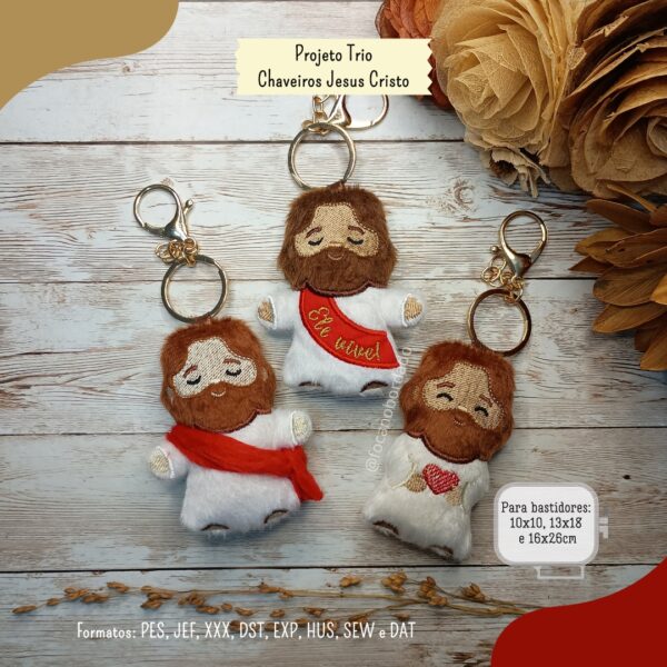 Matrizes Projeto Chaveiros Trio Jesus Cristo