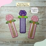 Matriz Projeto Porta-Lixas e Marca-Páginas Rosa Pequeno - Image 3