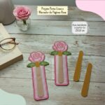 Matriz Projeto Porta-Lixas e Marca-Páginas Rosa Pequeno - Image 2