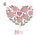 Matriz de Bordado - Coração Floral