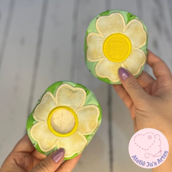 [Projeto na Bordadeira] Porta Sabonete e Sache Perfumado Flor Malva