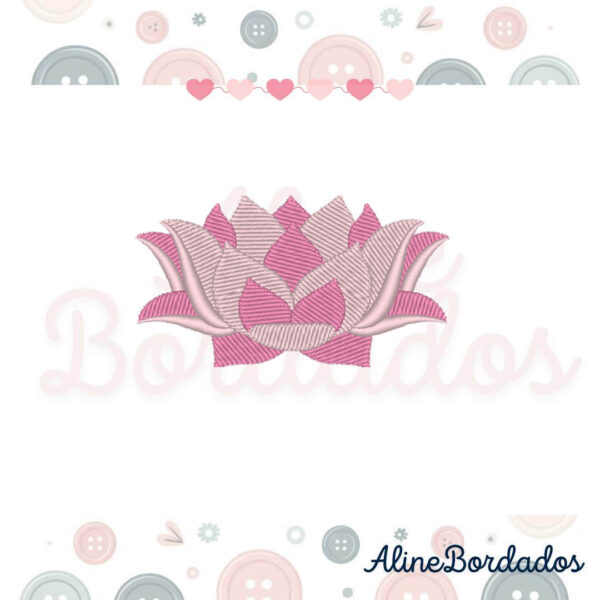 Matriz de Bordado Flor de Lótus