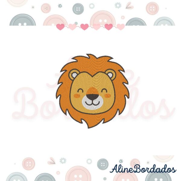 Matriz de Bordado Leãozinho Rosto