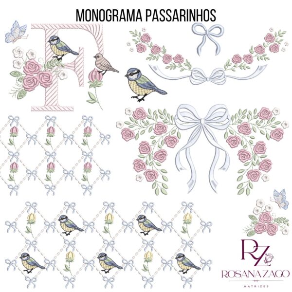 MONOGRAMA PASSARINHOS
