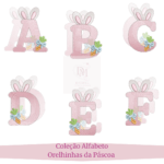 Alfabeto Orelhinhas da Páscoa – Matrizes de Bordado