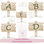 Coleção Alfabeto Matriz de Bordado Placa Safári (Pontos Leves) - Image 3