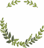 matriz de bordado bastidor de casamento folhas - Imagem 2