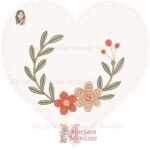 Matriz de Bordado - Duo Moldura Floral Coração - Imagem 2