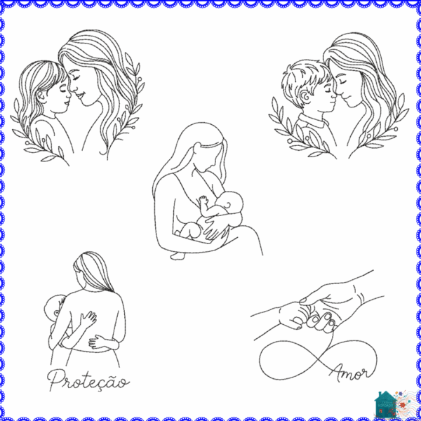 Pacote 5 Matrizes Dia das Mães