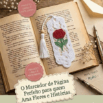 Matriz de Bordado Marcador de Página Rosa - Image 2