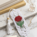 Matriz de Bordado Marcador de Página Rosa