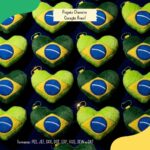Matriz de Bordado Chaveiro Coração Brasil - Imagem 4