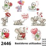 Matrizes de bordado kit dia dos namorados bichinhos românticos 03