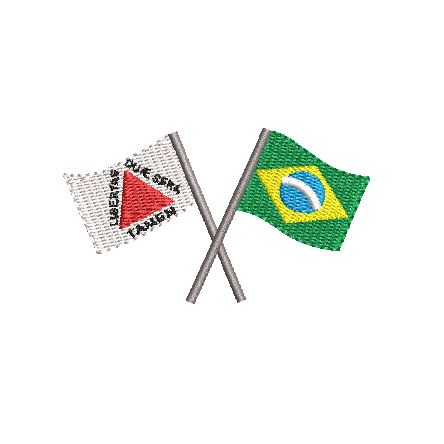 BAND minas brasil Matriz de Bordado Bandeir Brasil e Minas Gerais - Image 1