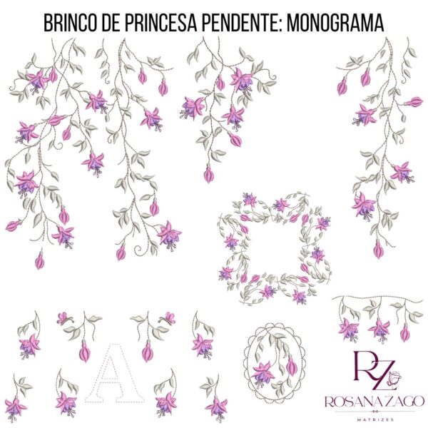 BRINCO DE PRINCESA PENDENTE: MONOGRAMA