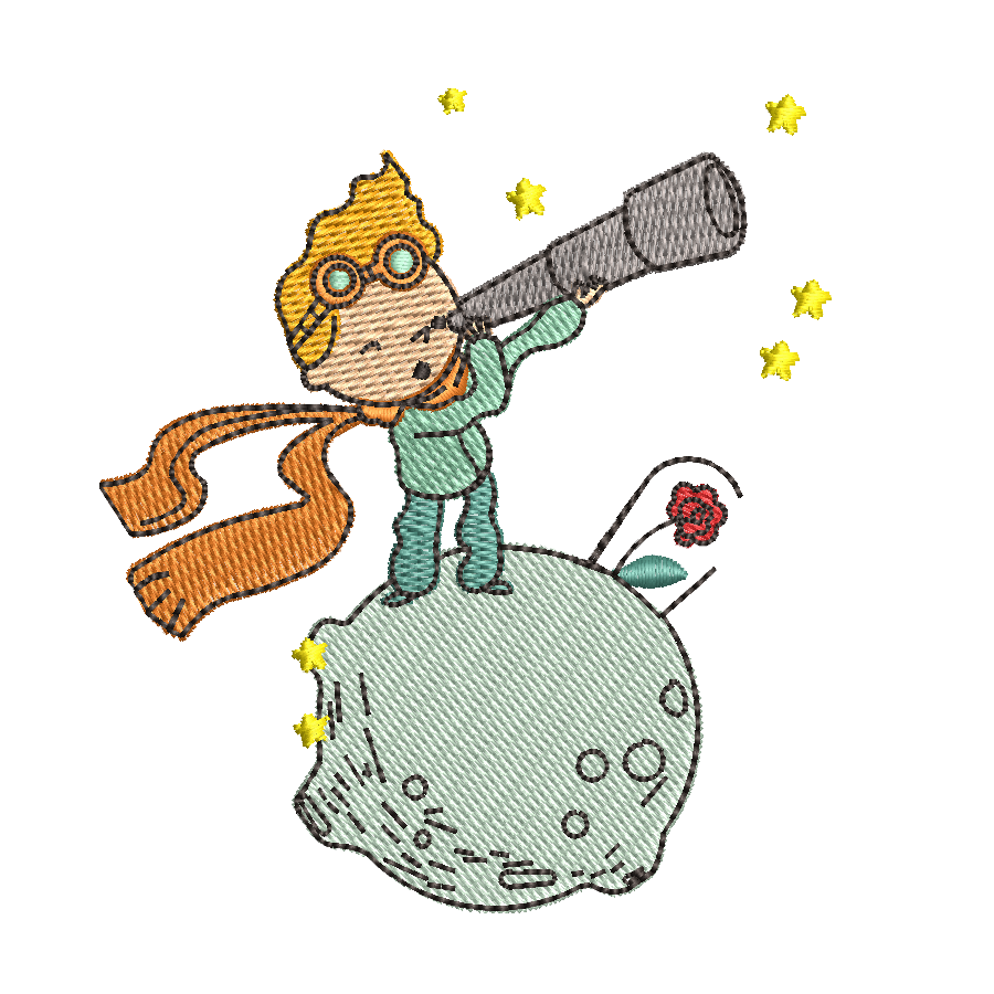 O PEQUENO PRINCIPE Matriz de Bordado Pequeno Principe 02 - Image 1
