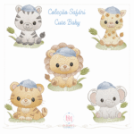 Coleção de Matrizes Safári Cute Baby