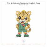 Trio de Animais Atletas do Futebol - Matriz de Bordado (Pontos Leves) - Image 3