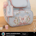 Matriz de Bordado Moldura Flores Borboleta 3d - Imagem 2