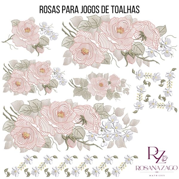 ROSAS PARA JOGOS DE TOALHAS