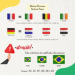Matrizes de Bordado Bandeiras Países em Miniatura - Imagem 2