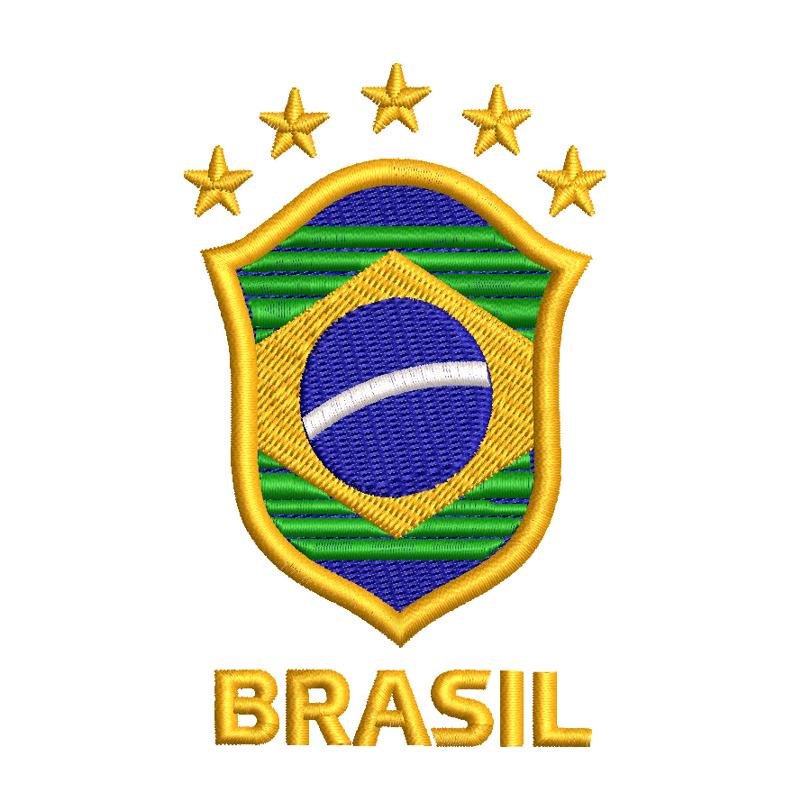 BRASIL ESCUDO Matriz de Bordado Escudo Brasil SeleΓ§Γ£o Brasileira - Image 1