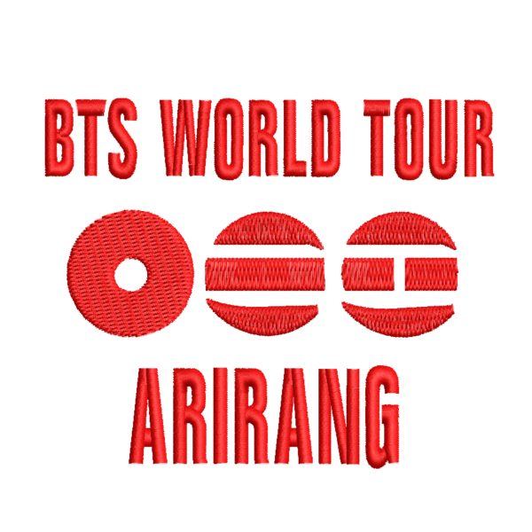 Matriz de Bordado BTS World Tour Arirang