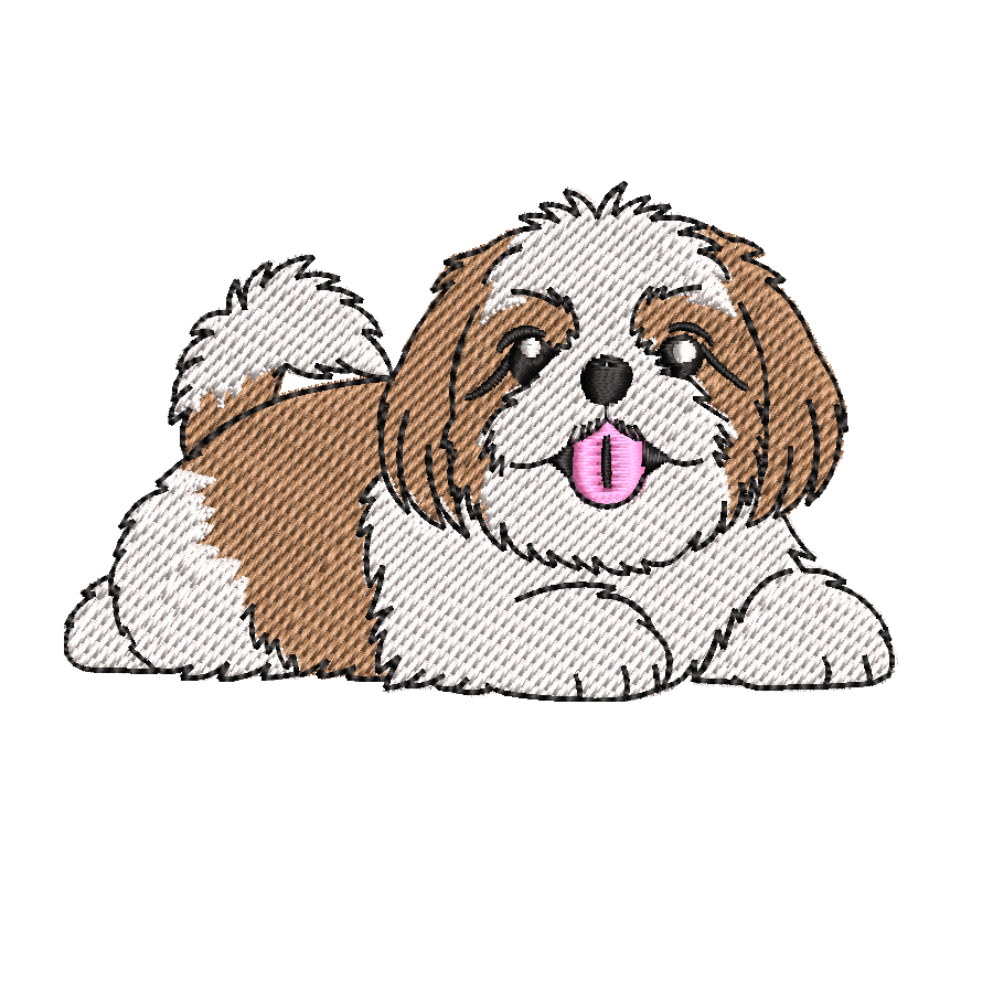 CACHORRO Matriz de Bordado cachorro Shih Tzu - Imagem 1