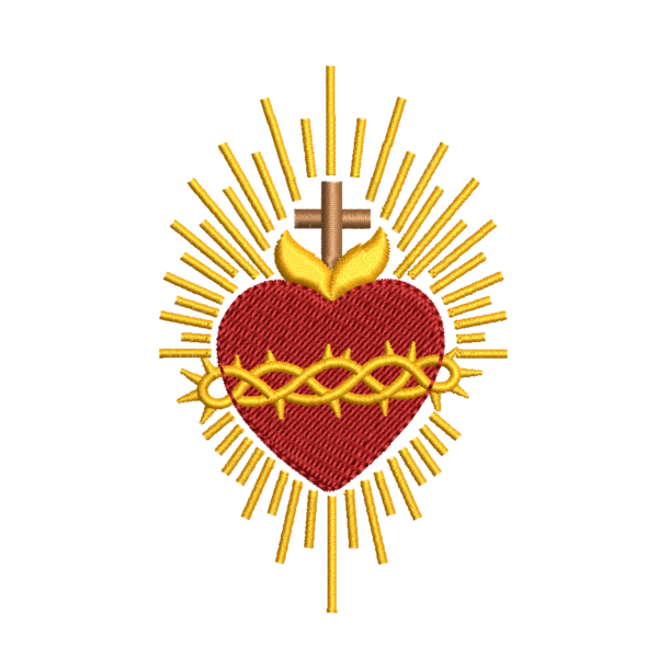 Matriz de Bordado Coração Sagrado 01