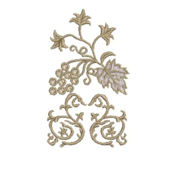 Matriz De Bordado Uva Com Arabesco Cód 01493
