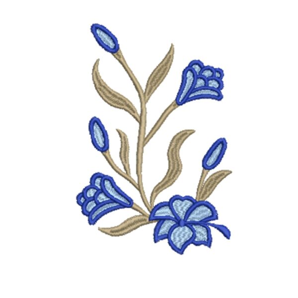 Matriz De Bordado Floral Cód 01494