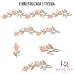 FLOR ESTILIZADAD e TRELIÇA - Imagem 3