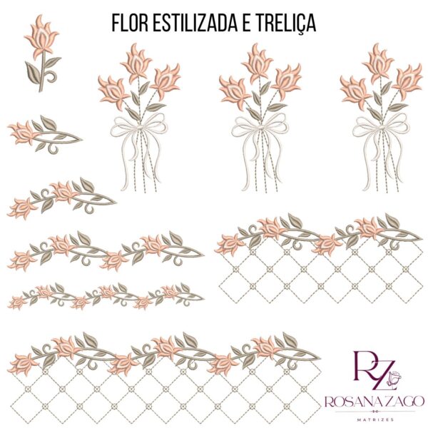 FLOR ESTILIZADAD e TRELIÇA