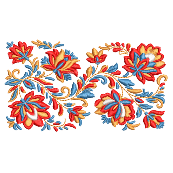 Matriz de Bordado Flores Árabes