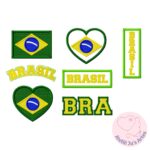 [Projeto na Bordadeira] Patchs e Chaveiros Brasil - Imagem 3