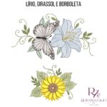 LÍRIO, GIRASSOL e BORBOLETA - Imagem 4