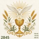 matriz religiosa calice e pomba com lirios