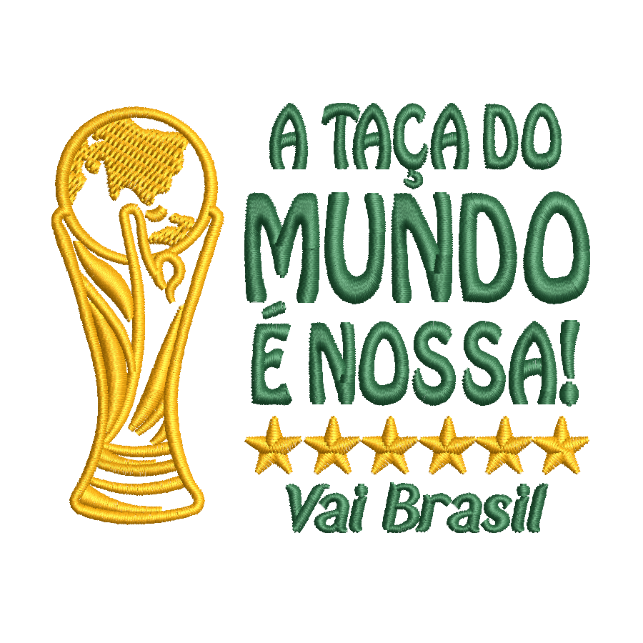 a taca do mundo e nossa brasil Matriz de Bordado Brasil a taΓ§a do mundo Γ© nossa - Image 1