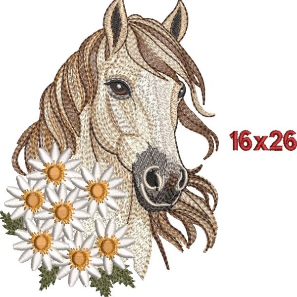Cavalo com Flores (Realista)