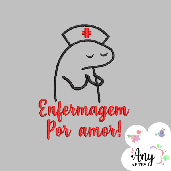 Matriz de bordado - Enfermagem por amor flork