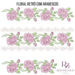 FLORAL RETRร COM ARABESCOS - Imagem 2