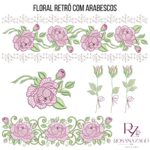 FLORAL RETRร COM ARABESCOS